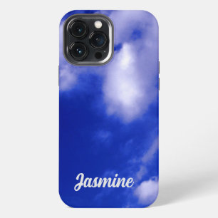 Funda Para iPhone 13 Pro Max Nombre Propio Manuscrito Simple Cielo Azul Nubes