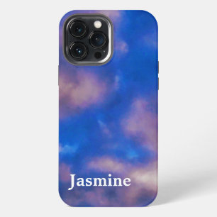 Funda Para iPhone 13 Pro Max Nombre Propio Manuscrito Simple Cielo Azul Nubes