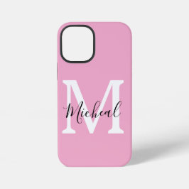 Funda Para iPhone 12 Mini Nombre Rosa Elegante Personalizado