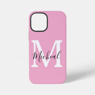 Funda Para iPhone 12 Mini Nombre Rosa Elegante Personalizado