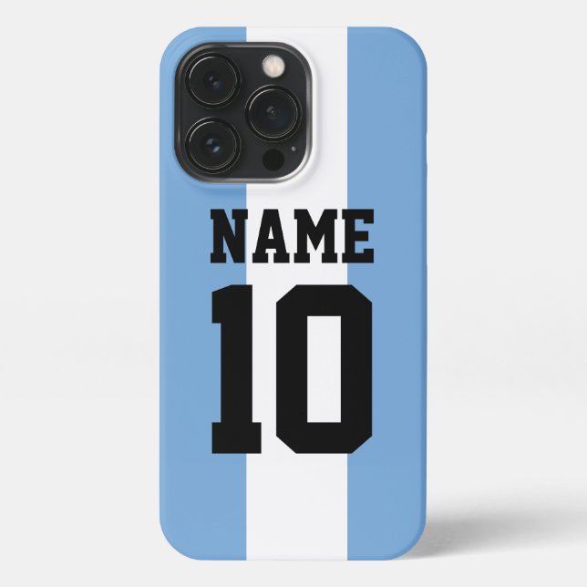 Funda Para iPhone Nombre y número personalizados personalizados Arge (Reverso)