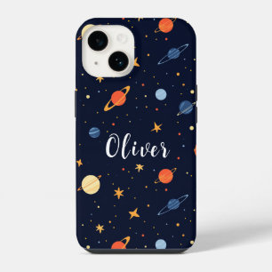 Funda Para iPhone 14 Nombres de niños planetas del espacio exterior lin