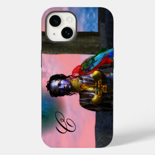 FUNDA PARA iPhone 14 NORA GUERRERA CIBERNÉTICA MONOGRAMA