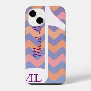 Funda Para iPhone 14 Nota musical personalizable y chevron