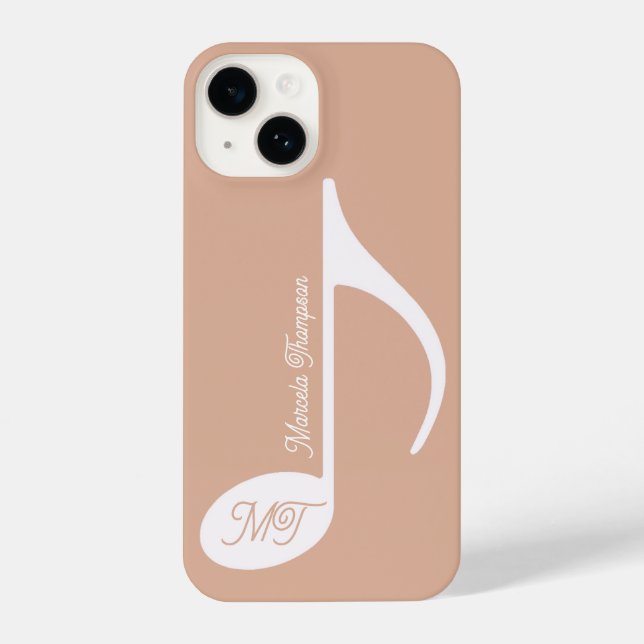 Funda Para iPhone Nota musical personalizada Rosa agitado (Reverso )