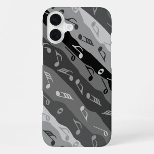 Funda Para iPhone 16 Plus Nota musical Stripes Grays