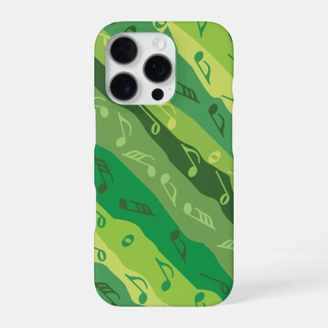 Funda Para iPhone Nota musical Stripes Greens (Reverso)