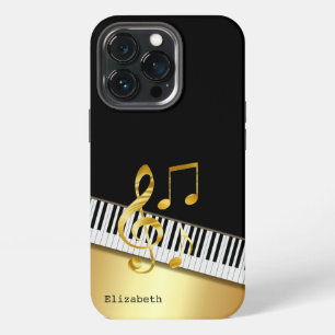 Funda Para iPhone 13 Pro Notas de Música,Teclas de Piano Elegantes Modernas