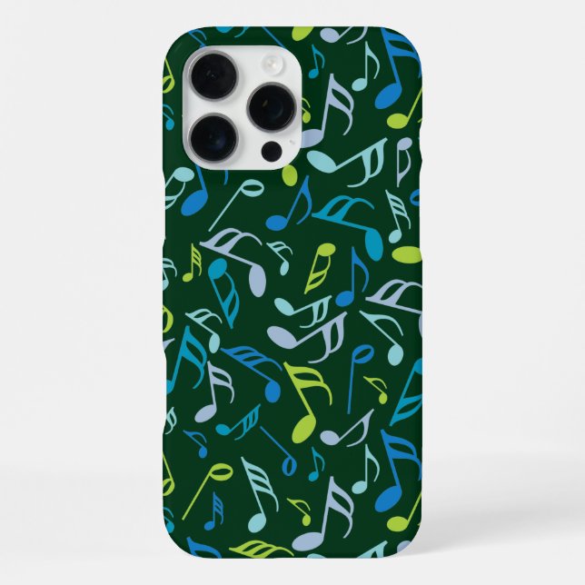 Funda Para iPhone Notas Musicales Coloridas  (Reverso )
