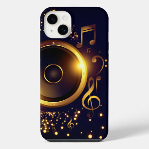 Funda Para iPhone 14 Plus Notas musicales del orador (todos los teléfonos)