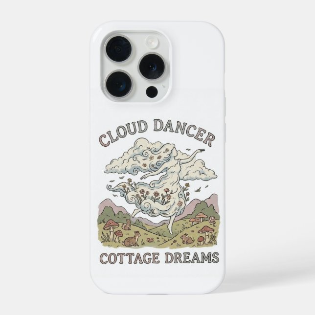 Funda Para iPhone nube bailando pacífica y alegre (Reverso )