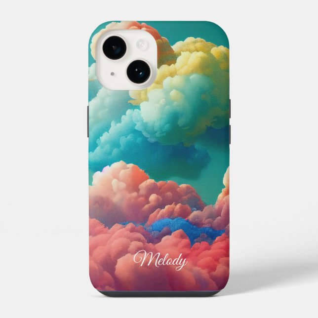 Funda Para iPhone Nubes de Algodón de Azúcar Personalizadas (Reverso )