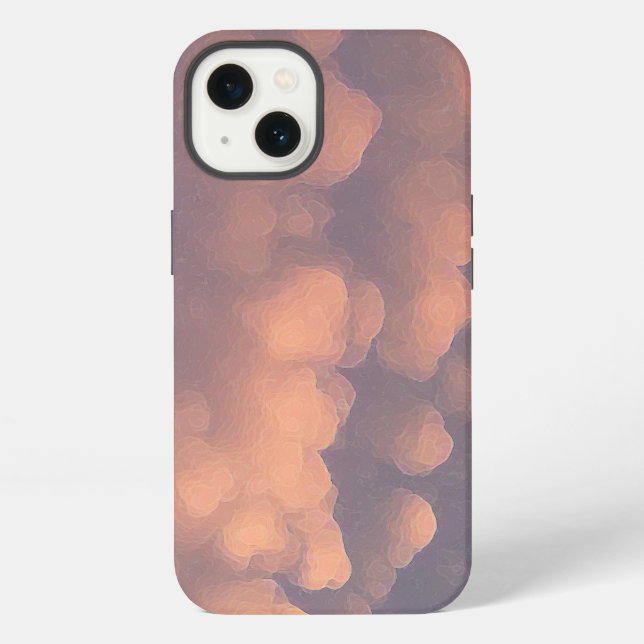 Funda Para iPhone Nubes de Algodón Rosado (Reverso )