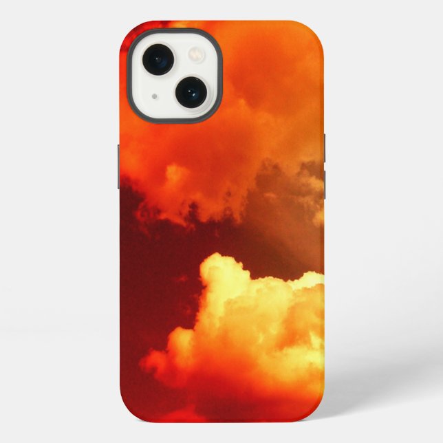 FUNDA PARA iPhone NUBES EN EL CIELO ROJO (Reverso )
