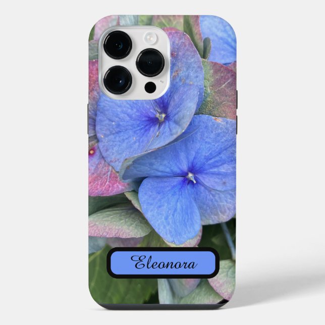Funda Para iPhone Nuevo estuche para iPhone Blue Hydrangea Flower Ph (Reverso )
