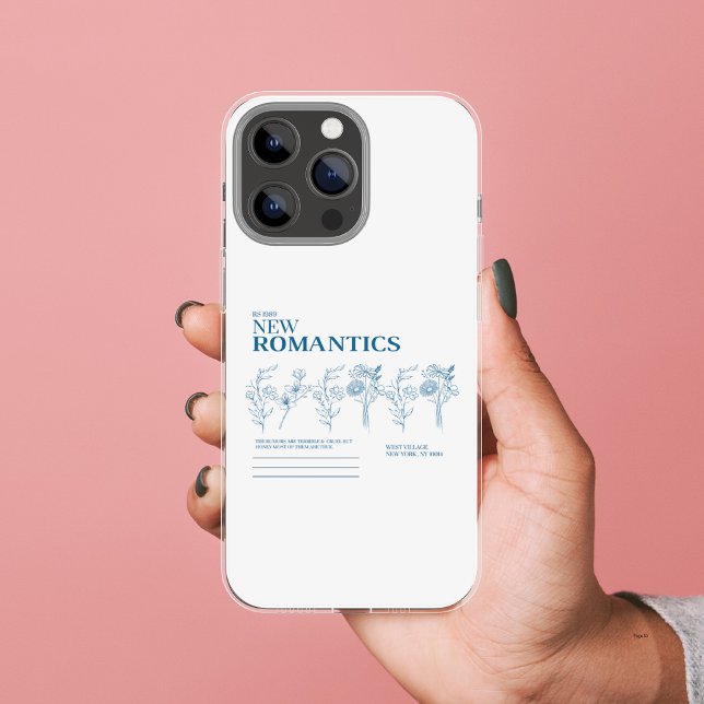 Funda Para iPhone Nuevo romántico estético floral mínima (Subido por el creador)