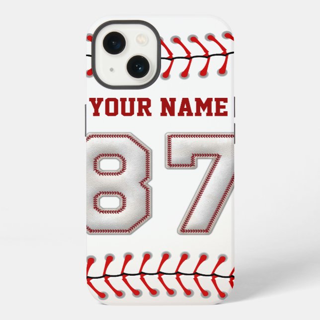 Funda Para iPhone Número 87 de béisbol con título Guay (Reverso )