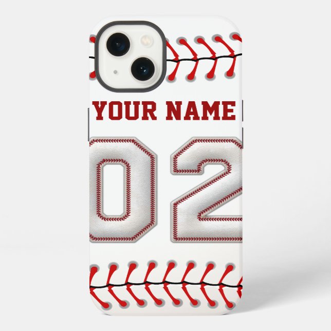 Funda Para iPhone Número de béisbol cosido genial 2 (Reverso )