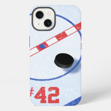 Número personalizado, jugador de centro del hockey