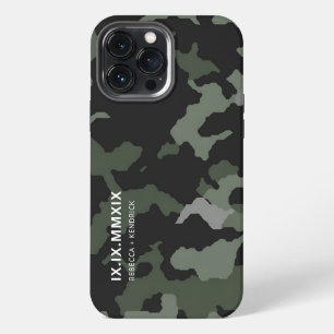 Funda Para iPhone 13 Pro Max Número romano Aniversario Fecha de pareja coincide