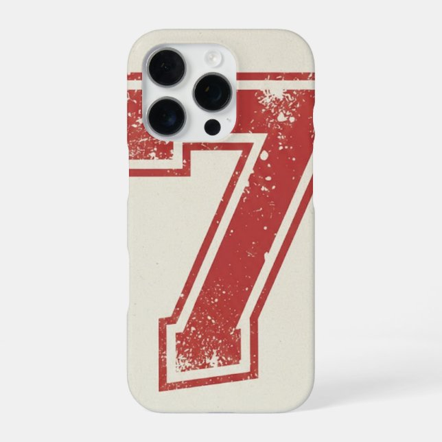 Funda Para iPhone número siete de la suerte (Reverso)