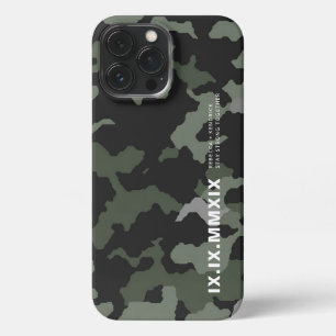Funda Para iPhone 13 Pro Max Números Romanos Modernos Fecha de Aniversario Camu