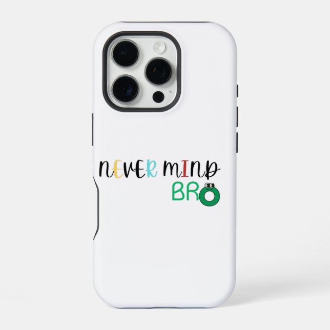 Funda Para iPhone Nunca le importa el hermano (Reverso )