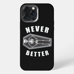 Funda Para iPhone 13 Pro Max Nunca Mejor Muerto Por Dentro Esqueleto Halloween