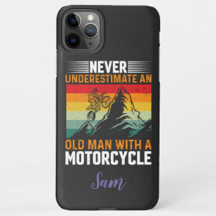 Funda Para iPhone 11Pro Max Nunca Subestimes A Un Viejo Con Motocicleta