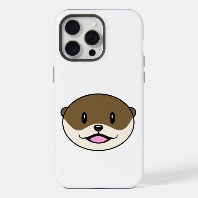 Funda Para iPhone Nutria sonriente adorable (Reverso )