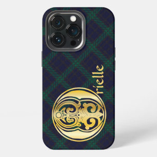 Funda Para iPhone 13 Pro O mayúscula decorativa botánica medieval