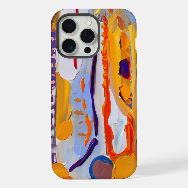 Funda Para iPhone Obra de arte abstracta moderna del Boho (Reverso )