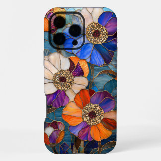 Funda Para iPhone 16 Pro Max Obra Maestra Floral de Vidrio Emplomado Radiante