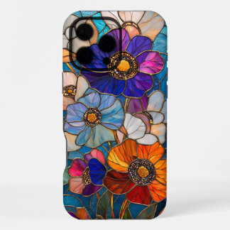Funda Para iPhone 16 Pro Max Obra Maestra Floral de Vidrio Pintado Radiante
