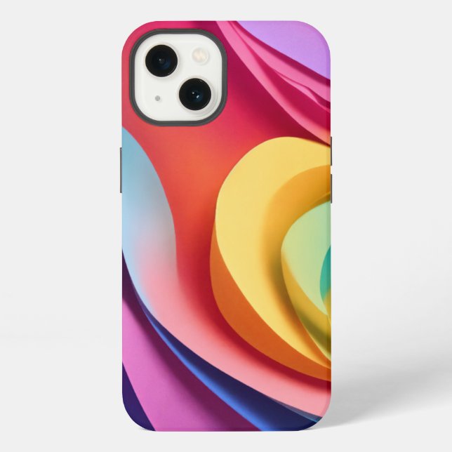 Funda Para iPhone Obra Maestra Gradiente Salpicadura Viva en 4K (Reverso )