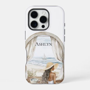Funda Para iPhone 16 Pro Ocean Beach Black Woman