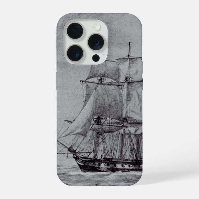 Funda Para iPhone Oceanic Trek Graphic Ships Fine Art (Reverso )
