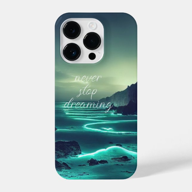 Funda Para iPhone Océano luminiscente inspirador (Reverso )