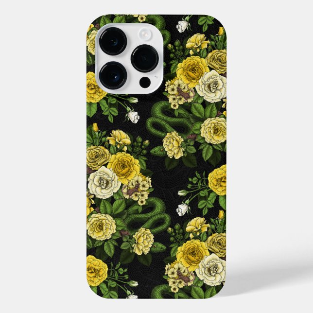 Funda Para iPhone Oculto en los rosas, amarillo y verde (Reverso)