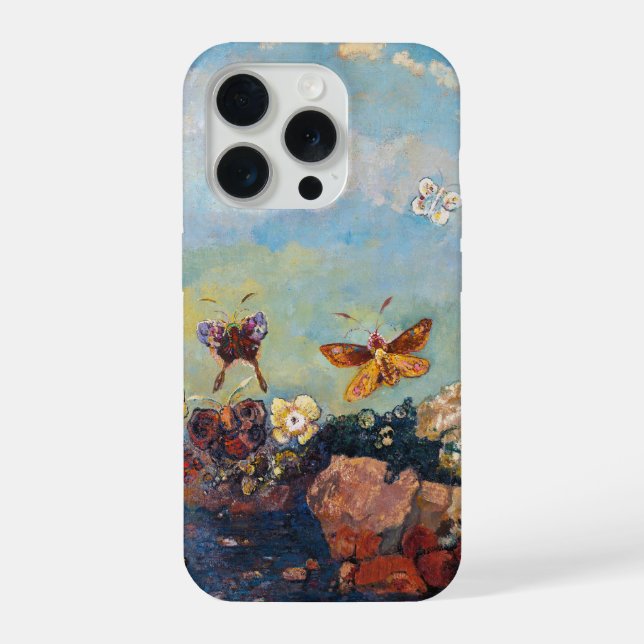 Funda Para iPhone Odilon Redon, Mariposas,1910 (Reverso )