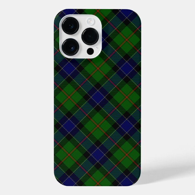 Funda Para iPhone Ogilvie tartan azul crema para iPhone (Reverso)