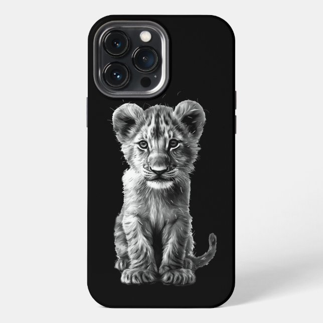 Funda Para iPhone Oh Bebé Gran Gato Gris (Reverso )