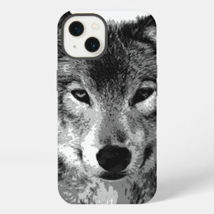 Ojos de lobo en blanco y negro