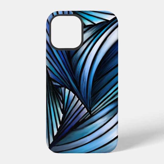 Funda Para iPhone Ola azul abstracta (Reverso )