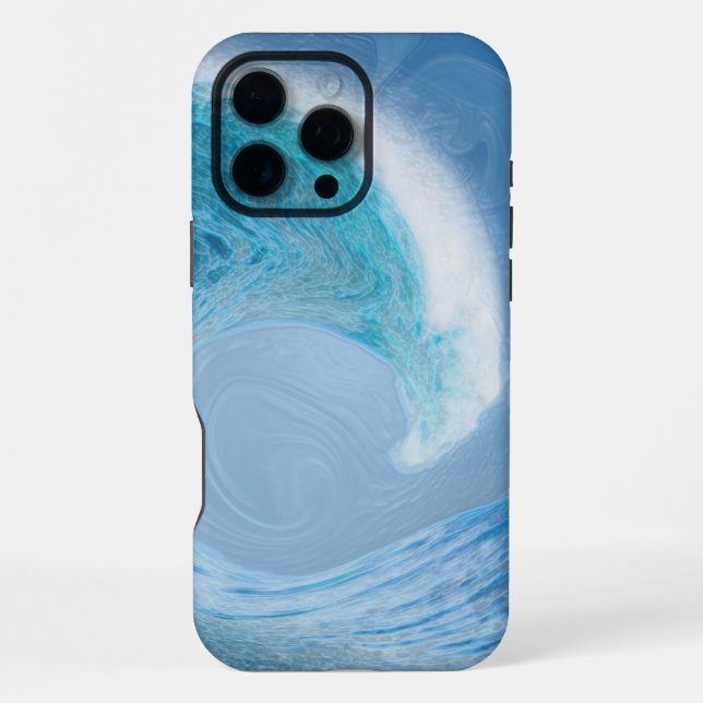 Funda Para iPhone Ola Azul Artística (Reverso )
