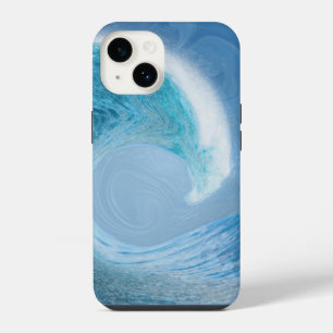 Funda Para iPhone 14 Ola azul artística