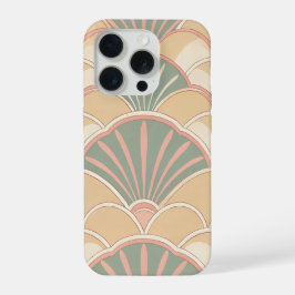 Ola de vieira Art Deco vintage melocotón salvia