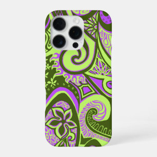Funda Para iPhone 16 Pro Ola Viaje Vintage Floral Psicodélico Paisley