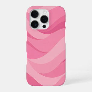 Funda Para iPhone 16 Pro Olas abstractas suaves de color rosa