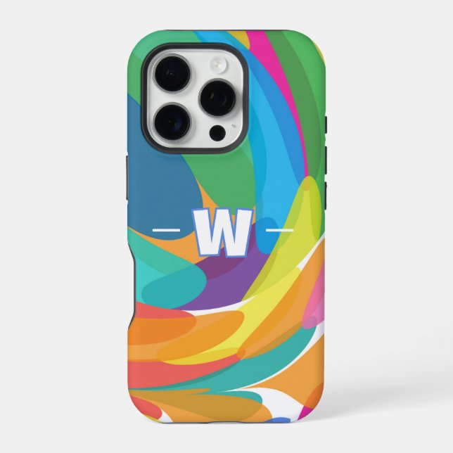 Funda Para iPhone Olas de color que chocan (Reverso )